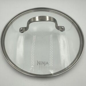 Ninja Foodi NeverStick Glass Pot Lid ONLY Stainless Steel‎ Rim Inner 8.5 in